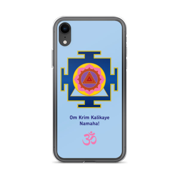iPhone case with Kali yantra and Kali mantra Om Krim Kalikaye Namaha! and Om symbol