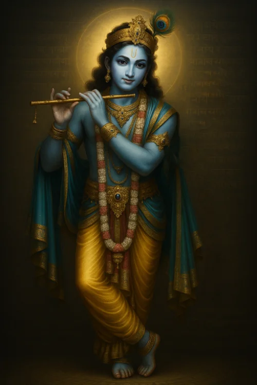 Krishna with flute very beautiful