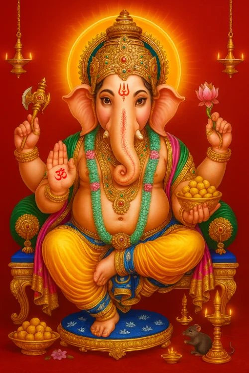 Sweet Ganesha with sweets