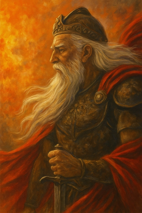 Bhishma with a sword